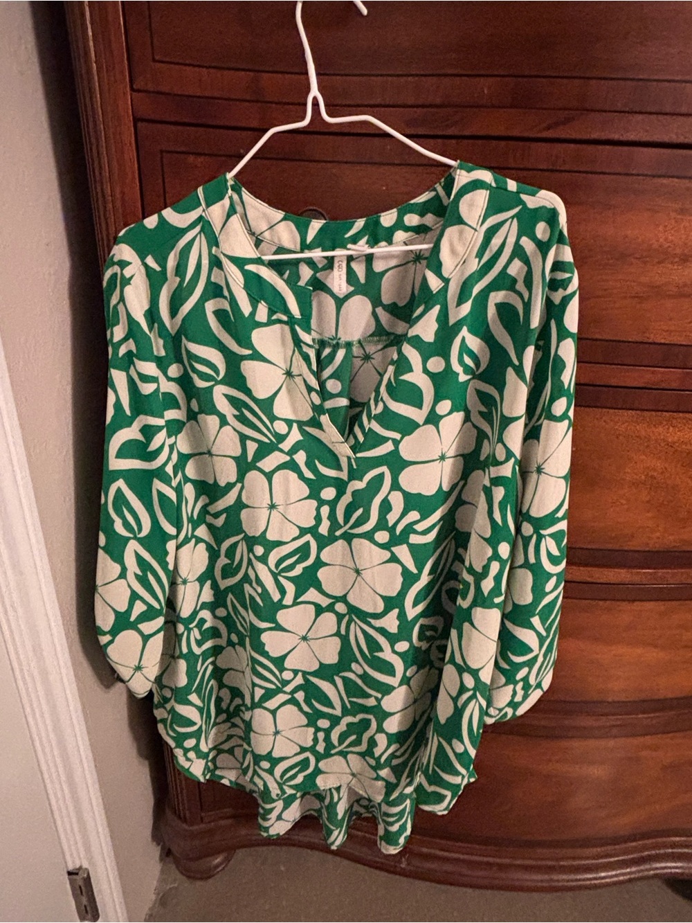 Cato Floral High Low Tunic Blouse Top Size XL